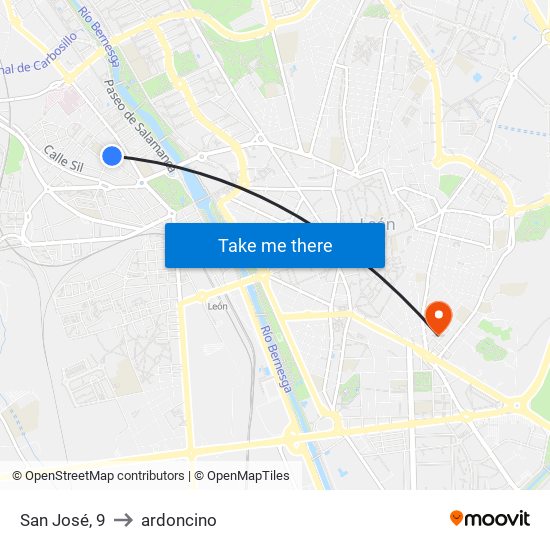 San José, 9 to ardoncino map