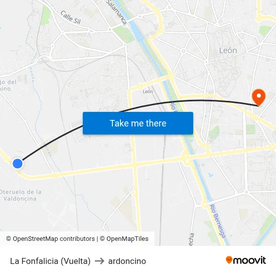 La Fonfalicia (Vuelta) to ardoncino map