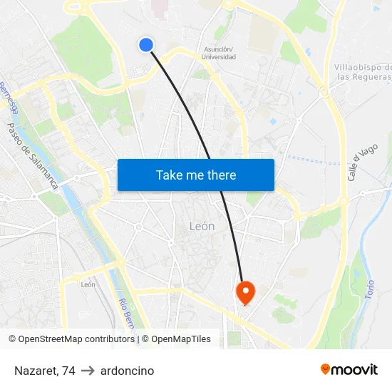 Nazaret, 74 to ardoncino map