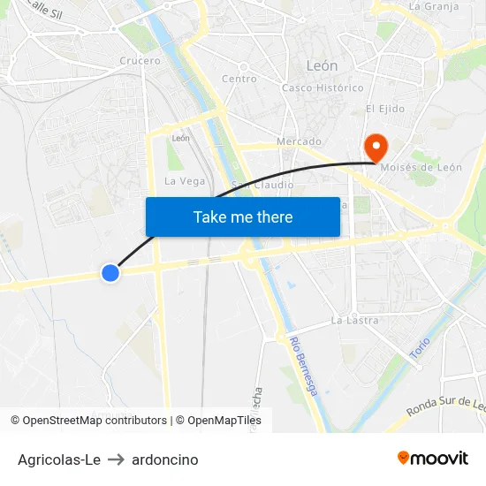 Agricolas-Le to ardoncino map