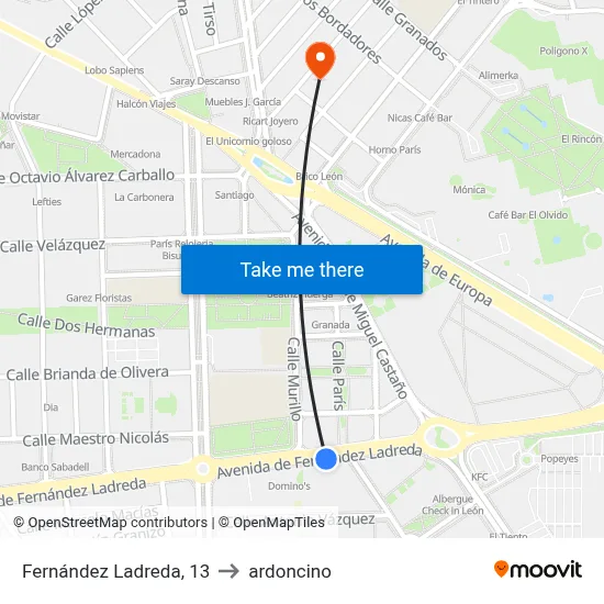 Fernández Ladreda, 13 to ardoncino map