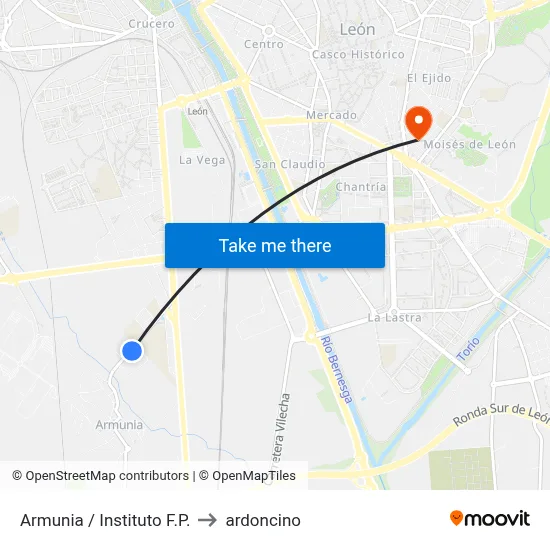 Armunia / Instituto F.P. to ardoncino map