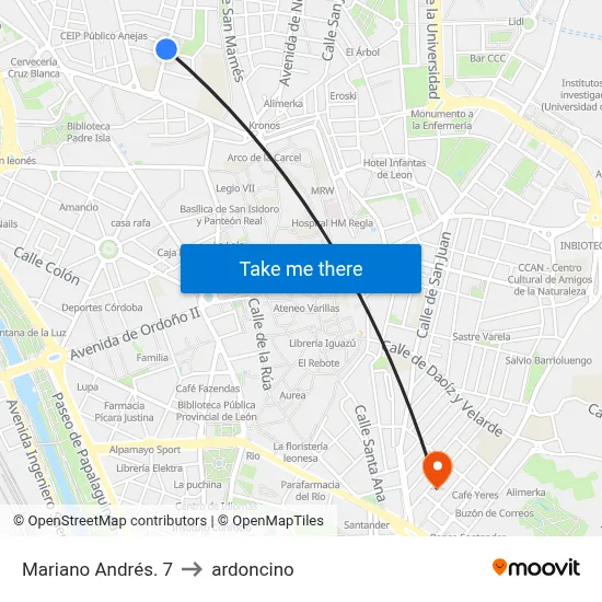 Mariano Andrés. 7 to ardoncino map