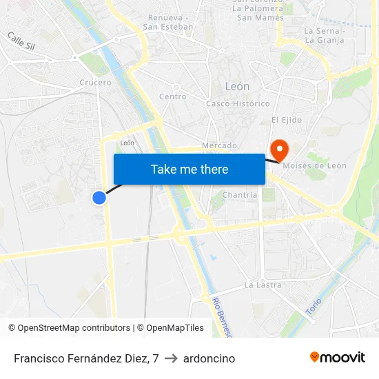 Francisco Fernández Diez, 7 to ardoncino map