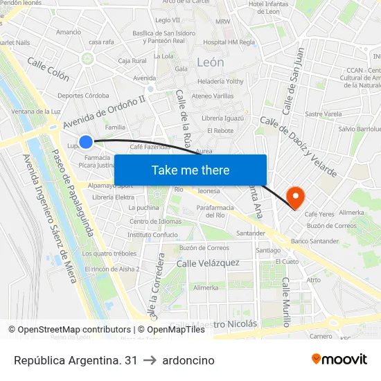 República Argentina. 31 to ardoncino map