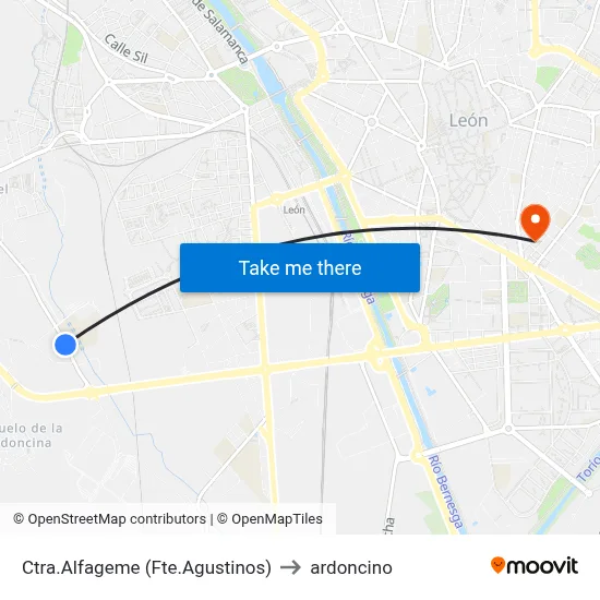 Ctra.Alfageme (Fte.Agustinos) to ardoncino map