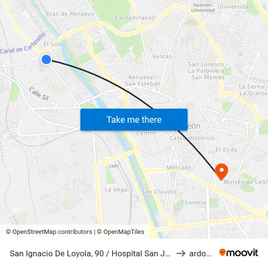San Ignacio De Loyola, 90 / Hospital San Juan De Dios (Frente) to ardoncino map