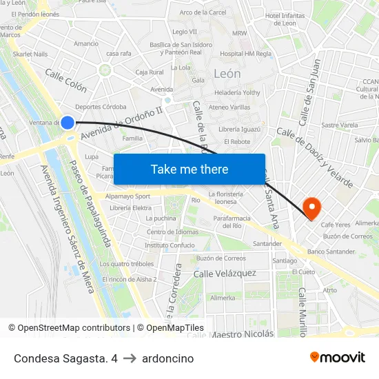 Condesa Sagasta. 4 to ardoncino map