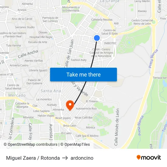 Miguel Zaera / Rotonda to ardoncino map