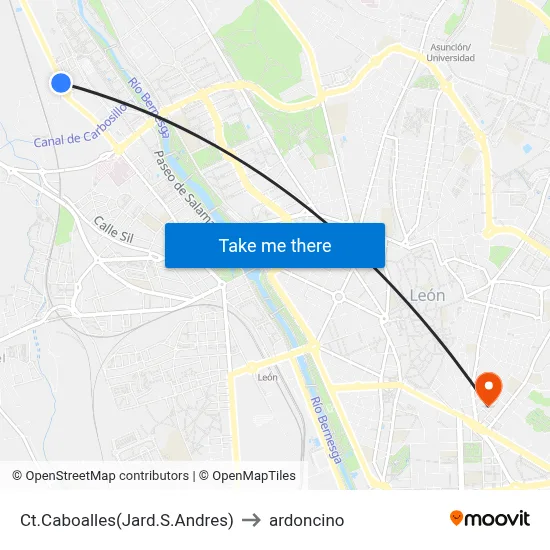 Ct.Caboalles(Jard.S.Andres) to ardoncino map