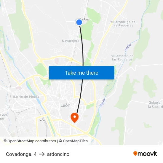 Covadonga. 4 to ardoncino map