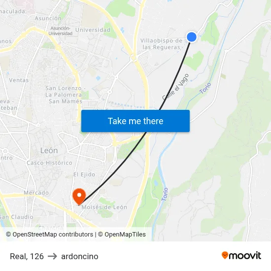 Real, 126 to ardoncino map