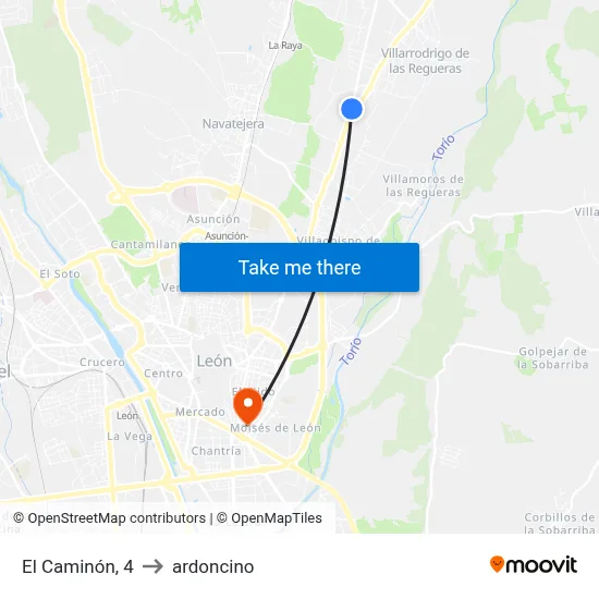El Caminón, 4 to ardoncino map