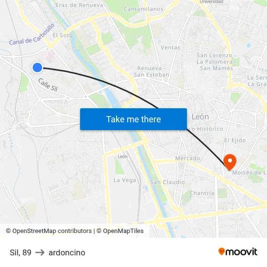 Sil, 89 to ardoncino map