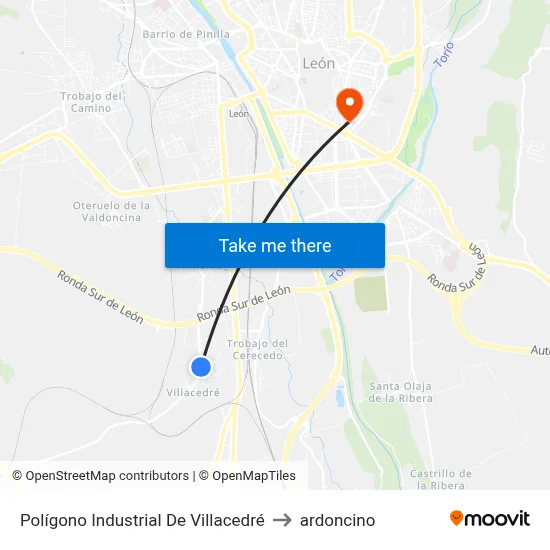 Polígono Industrial De Villacedré to ardoncino map