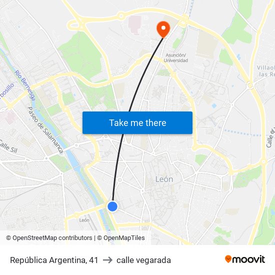 República Argentina, 41 to calle vegarada map