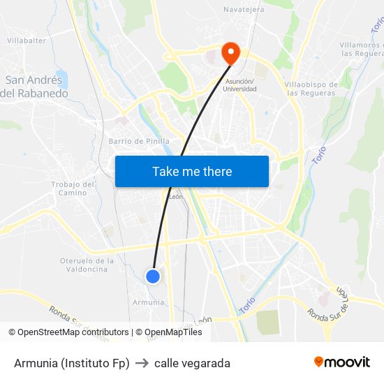 Armunia (Instituto Fp) to calle vegarada map