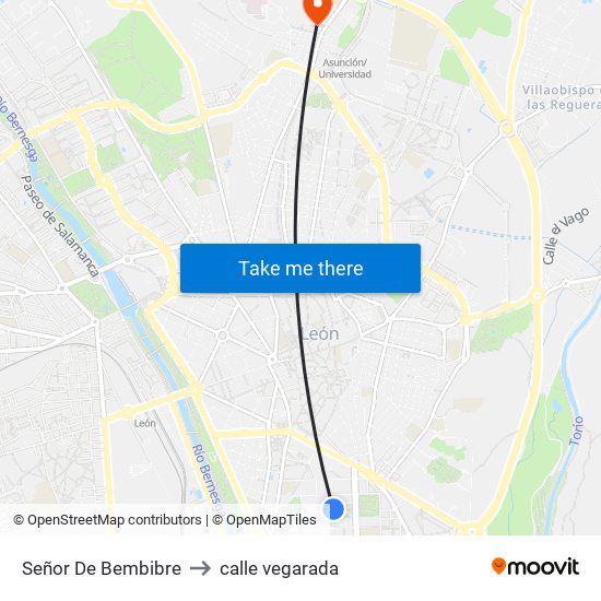 Señor De Bembibre to calle vegarada map
