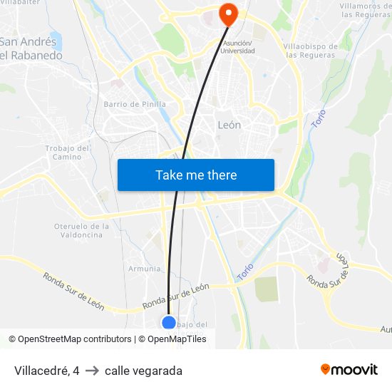 Villacedré, 4 to calle vegarada map