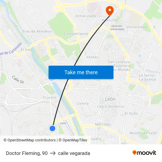Doctor Fleming, 90 to calle vegarada map