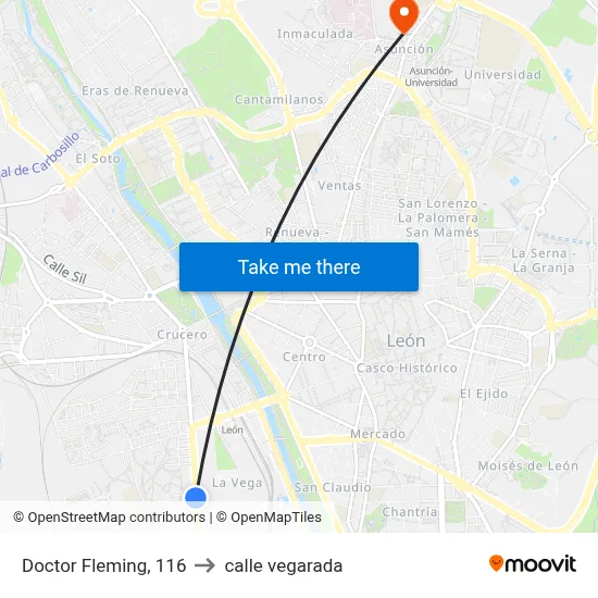 Doctor Fleming, 116 to calle vegarada map