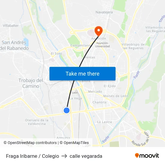 Fraga Iribarne / Colegio to calle vegarada map