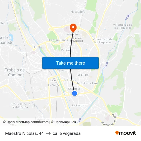 Maestro Nicolás, 44 to calle vegarada map
