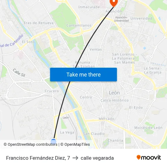 Francisco Fernández Diez, 7 to calle vegarada map