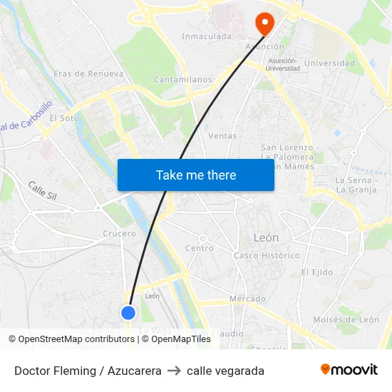 Doctor Fleming / Azucarera to calle vegarada map