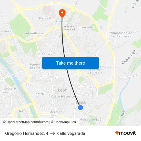Gregorio Hernández, 4 to calle vegarada map