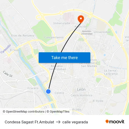 Condesa Sagast Ft.Ambulat to calle vegarada map