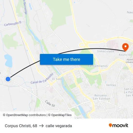 Corpus Christi, 68 to calle vegarada map