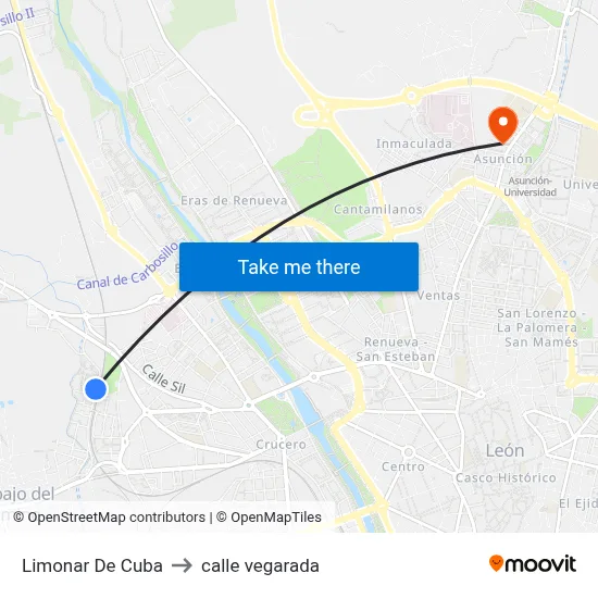 Limonar De Cuba to calle vegarada map