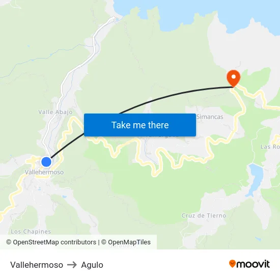 Vallehermoso to Agulo map