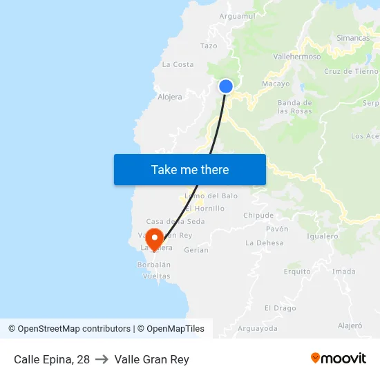 Calle Epina, 28 to Valle Gran Rey map