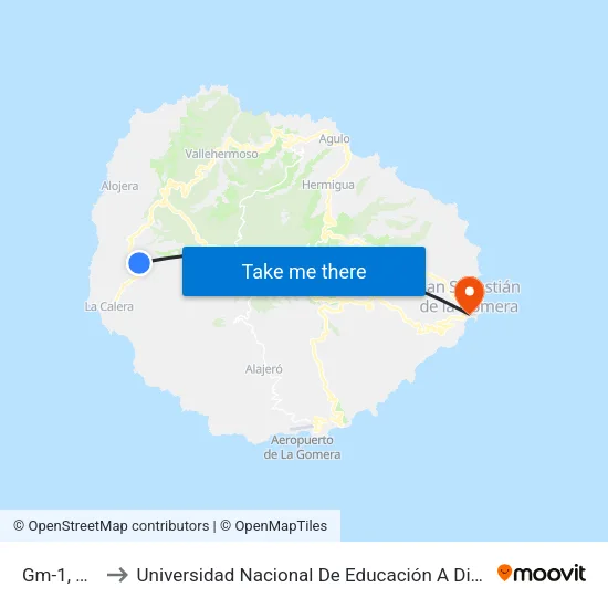 Gm-1, 166 to Universidad Nacional De Educación A Distancia map