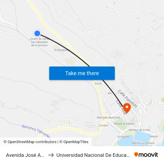 Avenida José Aguiar, 328 to Universidad Nacional De Educación A Distancia map