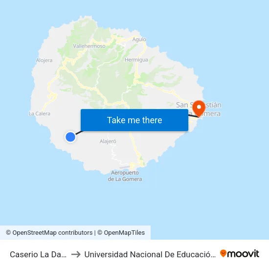 Caserio La Dama, 45 to Universidad Nacional De Educación A Distancia map
