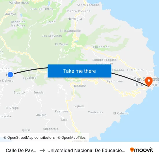 Calle De Pavón, 62 to Universidad Nacional De Educación A Distancia map