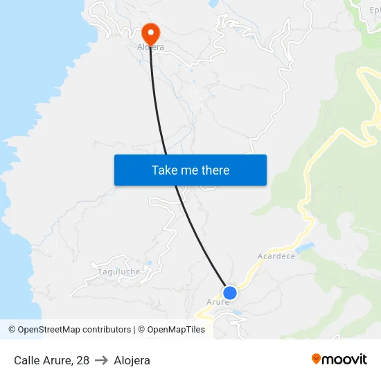 Calle Arure, 28 to Alojera map