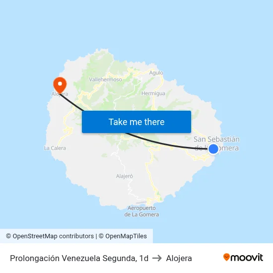 Prolongación Venezuela Segunda, 1d to Alojera map