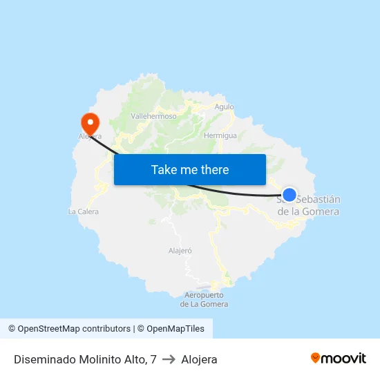 Diseminado Molinito Alto, 7 to Alojera map