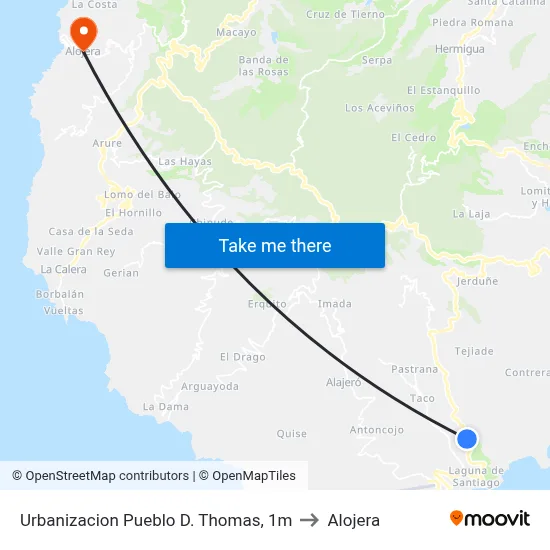 Urbanizacion Pueblo D. Thomas, 1m to Alojera map