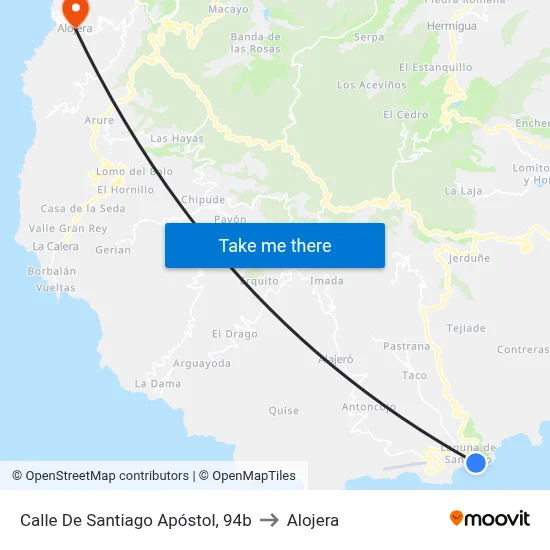 Calle De Santiago Apóstol, 94b to Alojera map