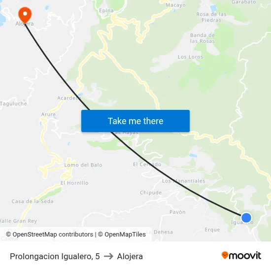 Prolongacion Igualero, 5 to Alojera map