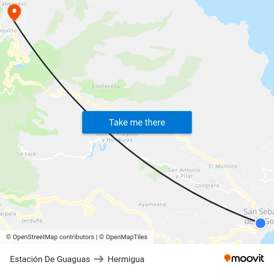 Estación De Guaguas to Hermigua map