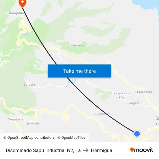 Diseminado Sapu Industrial N2, 1a to Hermigua map