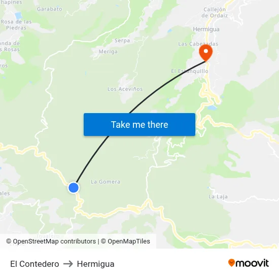El Contedero to Hermigua map