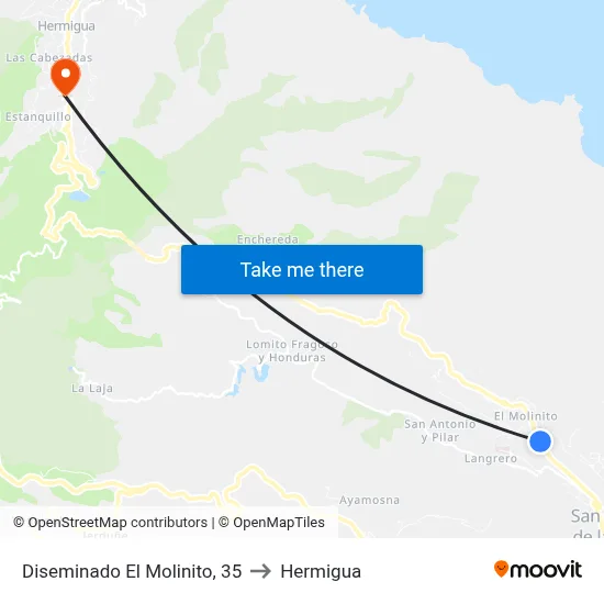 Diseminado El Molinito, 35 to Hermigua map