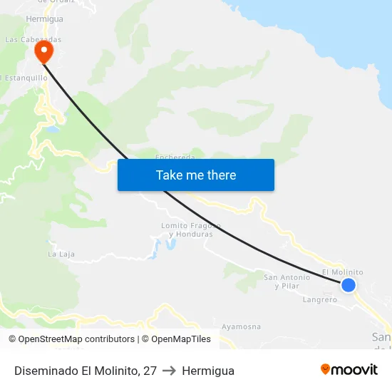 Diseminado El Molinito, 27 to Hermigua map